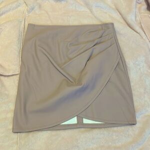 Dusty Rose Faux Leather Skirt